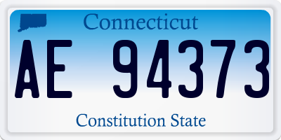 CT license plate AE94373