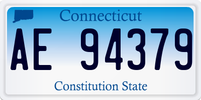 CT license plate AE94379