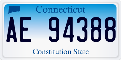 CT license plate AE94388