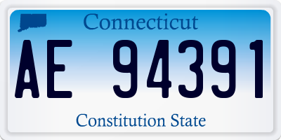 CT license plate AE94391
