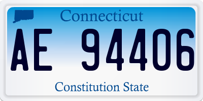 CT license plate AE94406