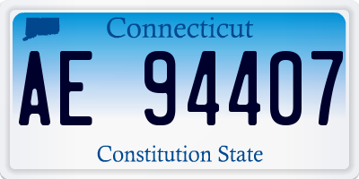 CT license plate AE94407