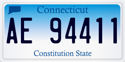 CT license plate AE94411