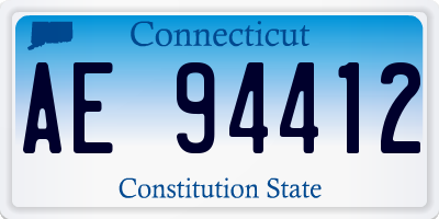 CT license plate AE94412