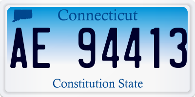 CT license plate AE94413