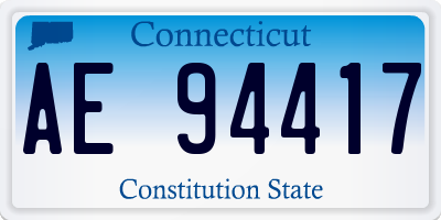 CT license plate AE94417
