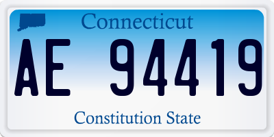 CT license plate AE94419