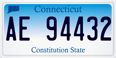 CT license plate AE94432