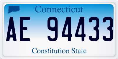 CT license plate AE94433