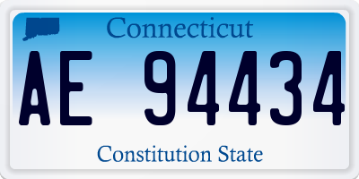 CT license plate AE94434