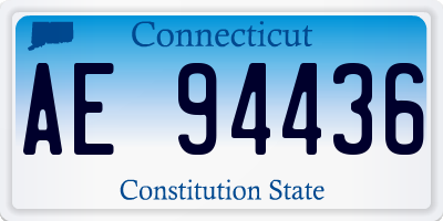 CT license plate AE94436