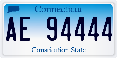 CT license plate AE94444