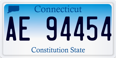 CT license plate AE94454