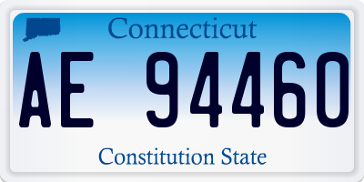 CT license plate AE94460