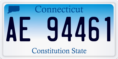 CT license plate AE94461