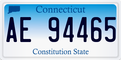 CT license plate AE94465