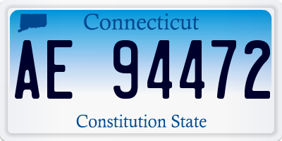 CT license plate AE94472