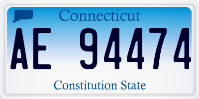 CT license plate AE94474