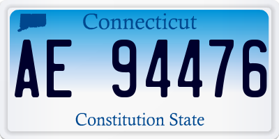 CT license plate AE94476
