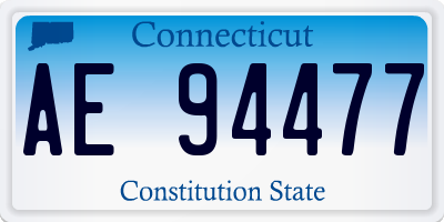 CT license plate AE94477