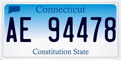 CT license plate AE94478