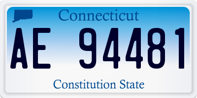 CT license plate AE94481