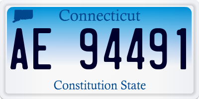 CT license plate AE94491