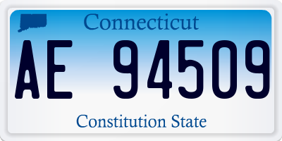 CT license plate AE94509
