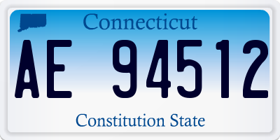 CT license plate AE94512