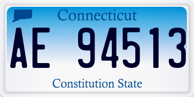 CT license plate AE94513