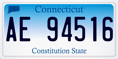 CT license plate AE94516
