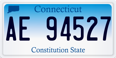 CT license plate AE94527