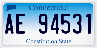 CT license plate AE94531