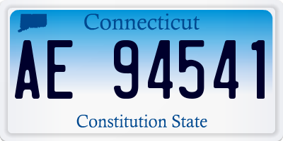 CT license plate AE94541