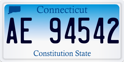 CT license plate AE94542