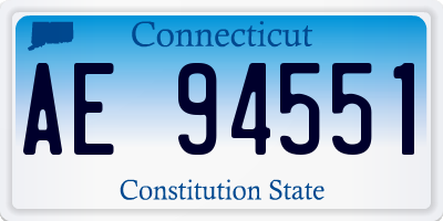 CT license plate AE94551