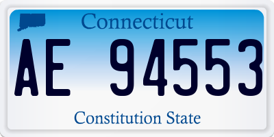 CT license plate AE94553
