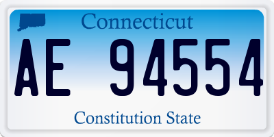 CT license plate AE94554