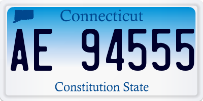 CT license plate AE94555