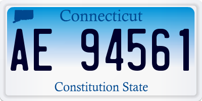 CT license plate AE94561