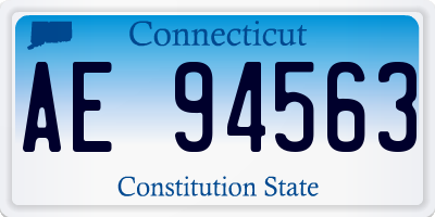 CT license plate AE94563