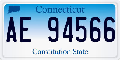 CT license plate AE94566