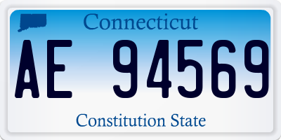 CT license plate AE94569