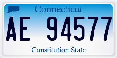 CT license plate AE94577