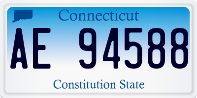 CT license plate AE94588