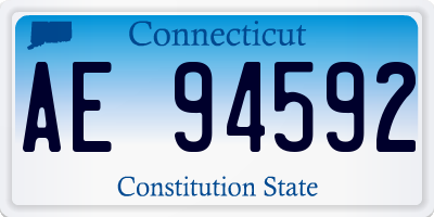 CT license plate AE94592
