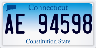 CT license plate AE94598