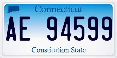 CT license plate AE94599