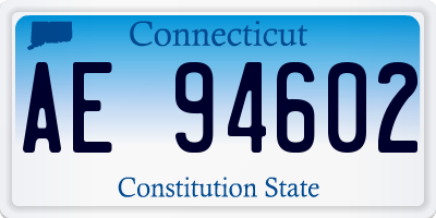 CT license plate AE94602