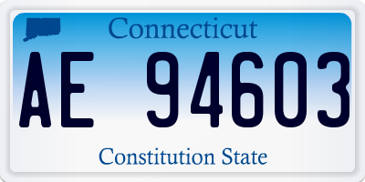 CT license plate AE94603